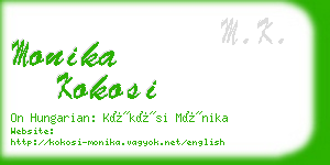 monika kokosi business card